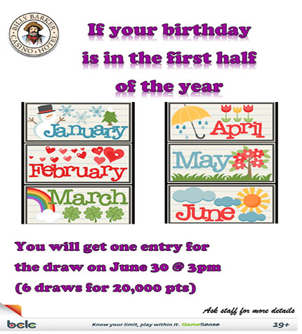 Birthday First Half of the Year