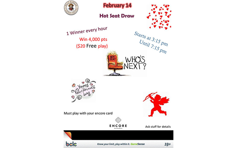 Hot Seat Draw Feb 14, 2019