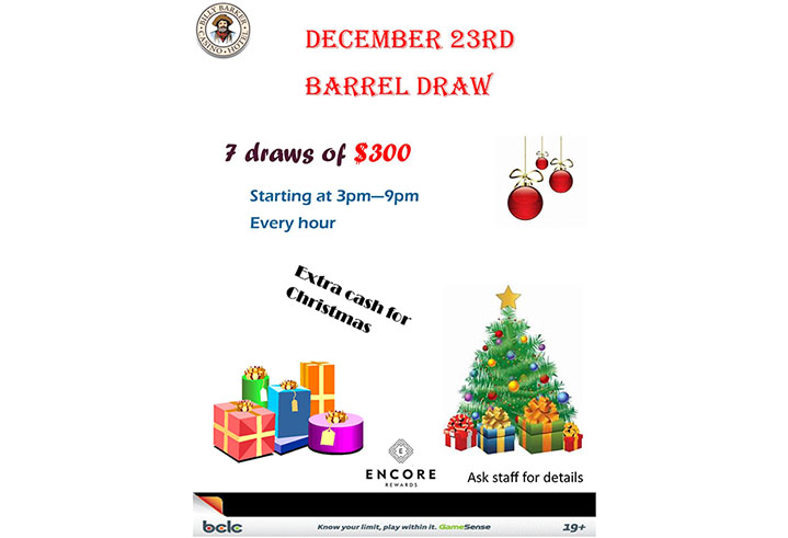 Barrel Draw Dec 23