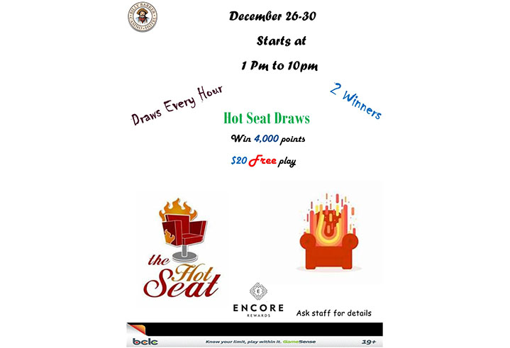 Hot Seat Draws Dec 26-30