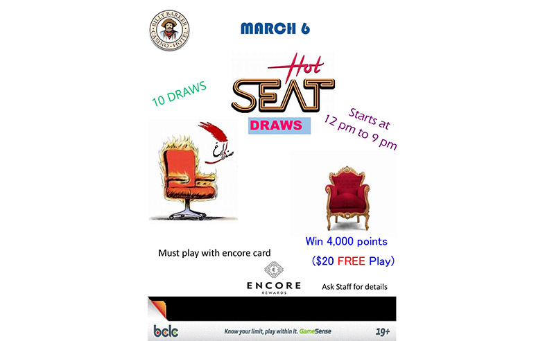 Hot Seat Draw Mar 6, 2019