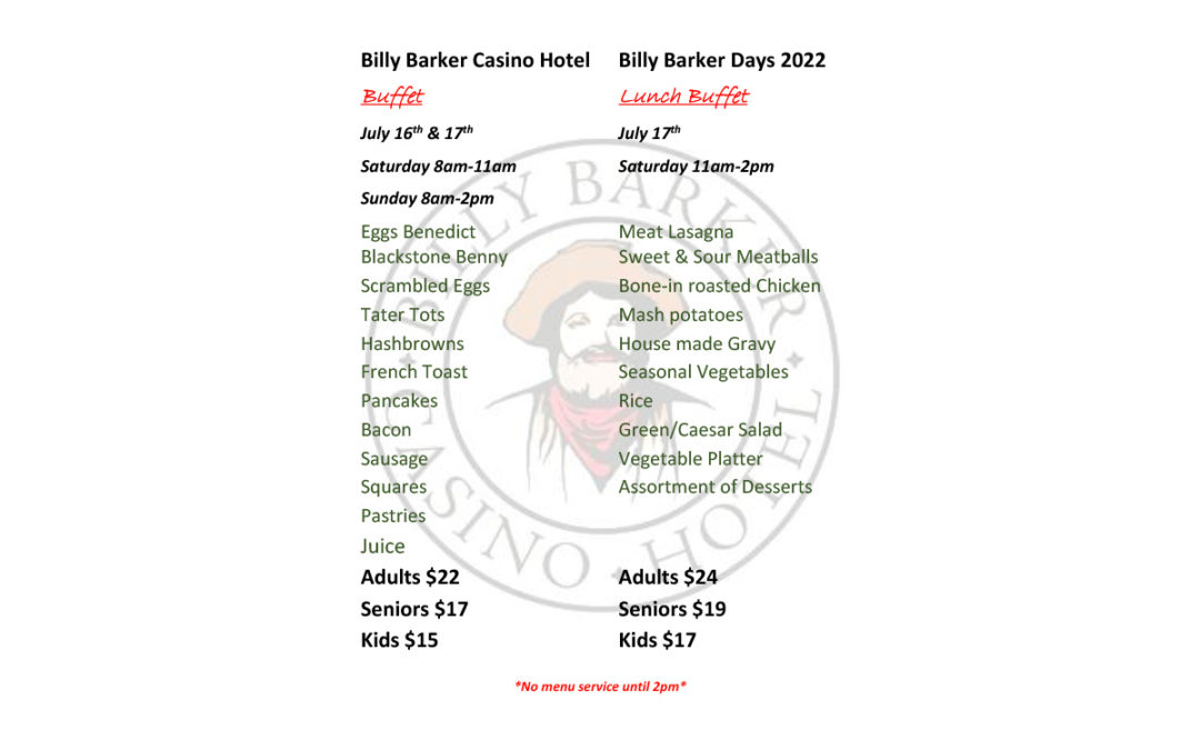 Billy Barker Days 2022